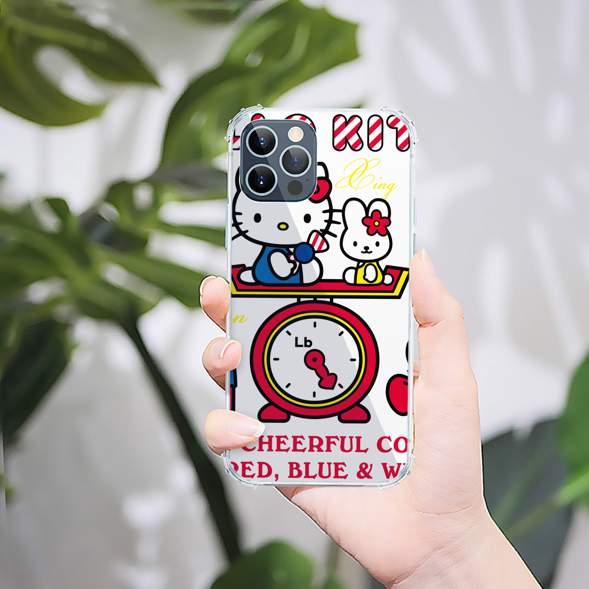 （画像用） Hello Kitty ハローキティ 【iPhone 12シリーズ対応】透明スマホケース（クリアソフトケース）